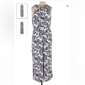 LOFT wide leg tropical jumpsuit